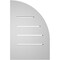 Ekena Millwork Quarter Round Top Left Surface Mount PVC Gable Vent w/ 2"W x 1-1/2"P Brickmould Frame, 12"W x 18"H GVPQL12X1802SF - alternate 3